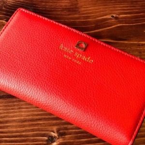 Kate Spade Red Leather Wallet